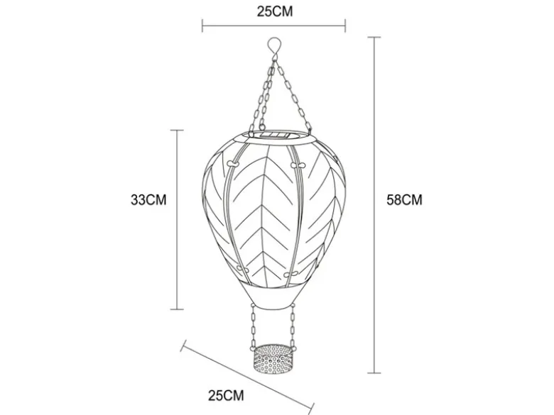 2er Set Deko Solarleuchten Heißluftballon aus Glas Bunt & Flammeneffekt, H:58cm