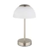2er Set Dimmbare Akku Tischleuchten per USB aufladbar, Silber, Höhe 31cm