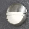 2er Set dimmbare Außenwandleuchte TORINO Aluminium / Acrylglas opal, Ø 26cm