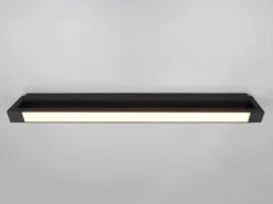 2er SET dimmbare LED Bad Spiegelleuchten schwenkbar, Schwarz Breite 80cm