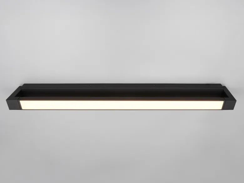 2er SET dimmbare LED Bad Spiegelleuchten schwenkbar, Schwarz Breite 80cm