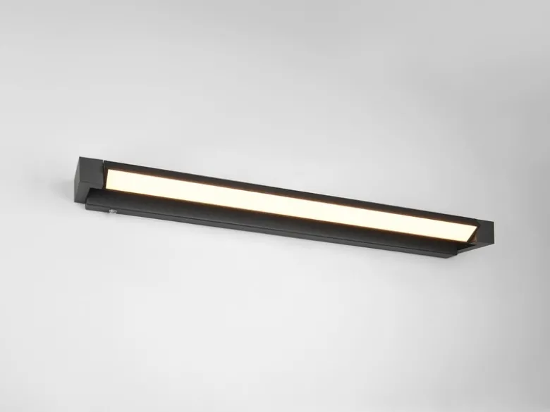 2er SET dimmbare LED Bad Spiegelleuchten schwenkbar, Schwarz Breite 80cm