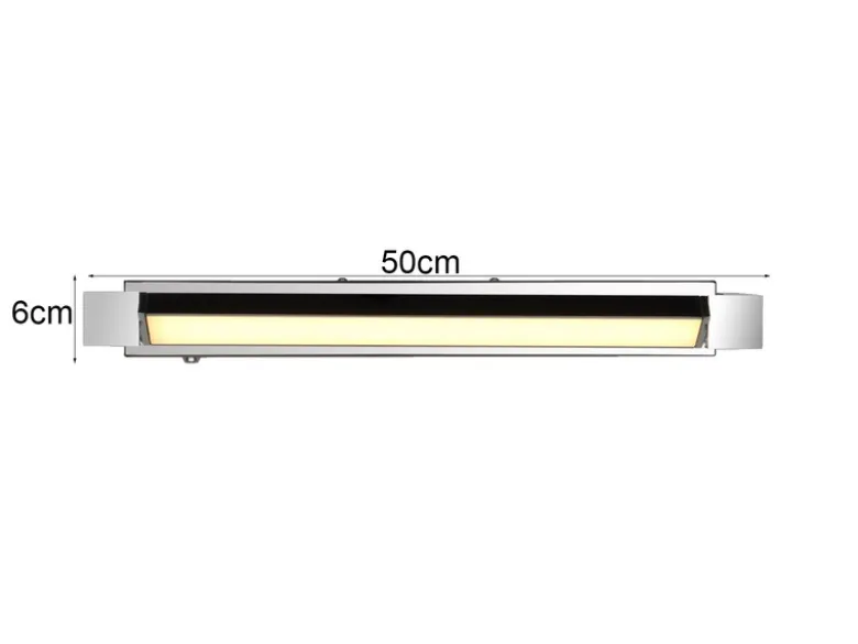 2er SET dimmbare LED Bad Spiegelleuchten schwenkbar, Chrom Breite 50cm