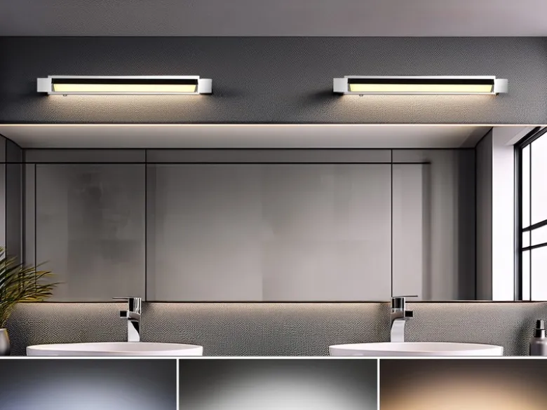 2er SET dimmbare LED Bad Spiegelleuchten schwenkbar, Chrom Breite 50cm