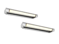 2er SET dimmbare LED Bad Spiegelleuchten schwenkbar, Chrom Breite 50cm