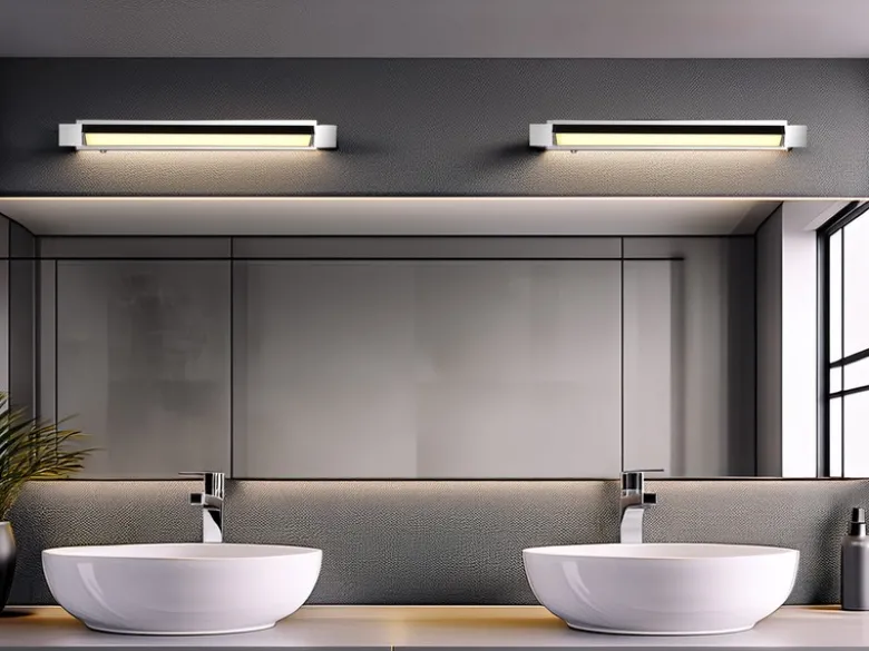 2er SET dimmbare LED Bad Spiegelleuchten schwenkbar, Chrom Breite 50cm