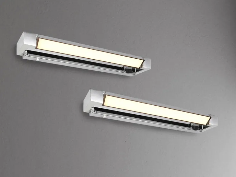 2er SET dimmbare LED Bad Spiegelleuchten schwenkbar, Chrom Breite 50cm