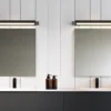 2er SET dimmbare LED Bad Spiegelleuchten schwenkbar, Schwarz Breite 50cm