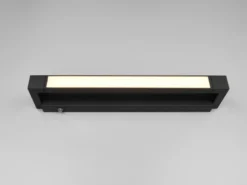2er SET dimmbare LED Bad Spiegelleuchten schwenkbar, Schwarz Breite 50cm