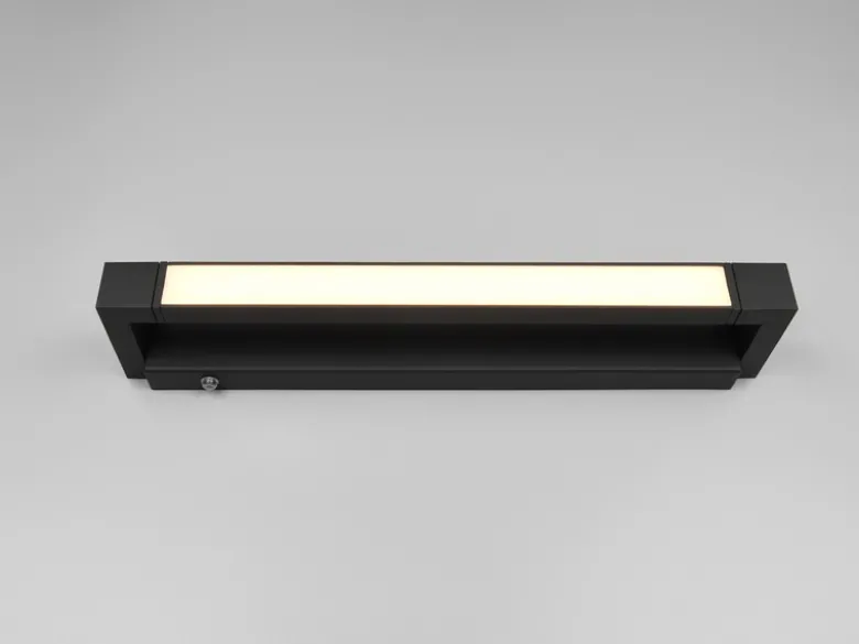 2er SET dimmbare LED Bad Spiegelleuchten schwenkbar, Schwarz Breite 50cm