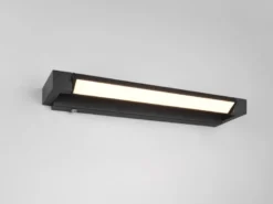 2er SET dimmbare LED Bad Spiegelleuchten schwenkbar, Schwarz Breite 50cm