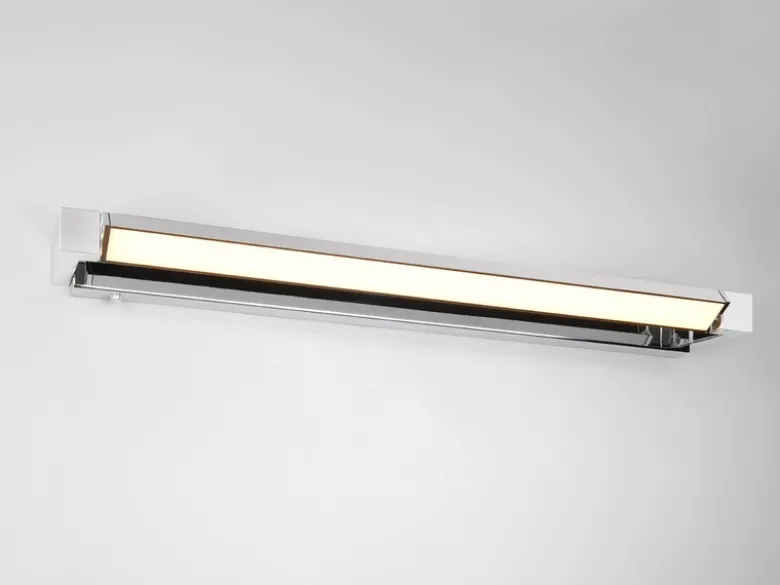 2er SET dimmbare LED Bad Spiegelleuchten schwenkbar, Chrom Breite 80cm