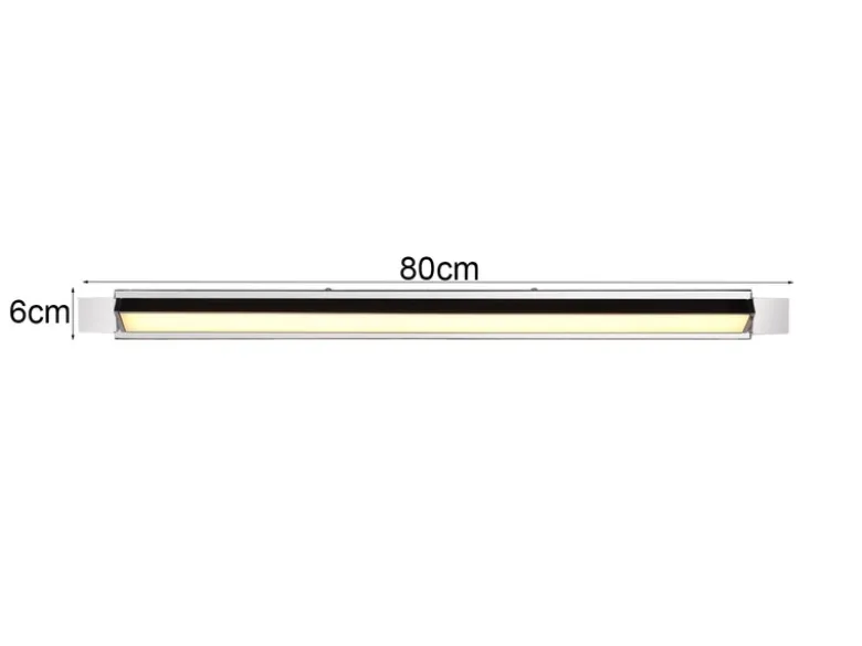 2er SET dimmbare LED Bad Spiegelleuchten schwenkbar, Chrom Breite 80cm