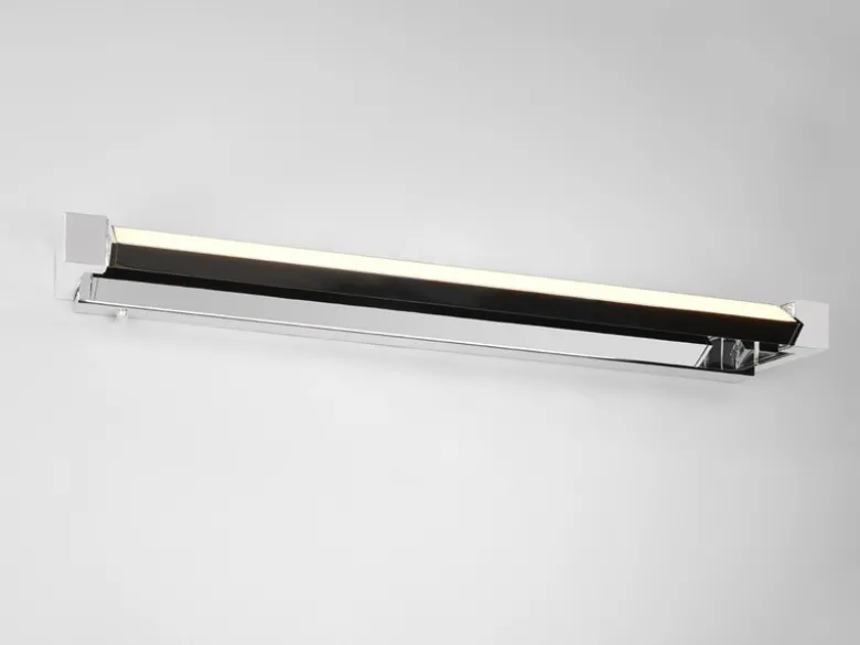 2er SET dimmbare LED Bad Spiegelleuchten schwenkbar, Chrom Breite 80cm
