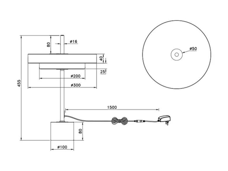 2er SET dimmbare LED Tischlampen im modernen Design, Hellgrau, Höhe 45,5cm