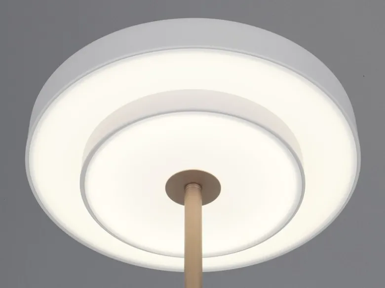 2er SET dimmbare LED Tischlampen im modernen Design, Hellgrau, Höhe 45,5cm