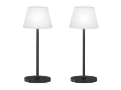 2er SET dimmbare Outdoor Akku Tischlampen ohne Stromkabel - Höhe 38cm