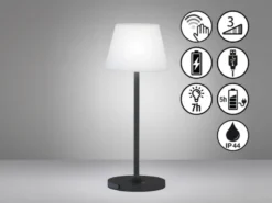 2er SET dimmbare Outdoor Akku Tischlampen ohne Stromkabel - Höhe 38cm