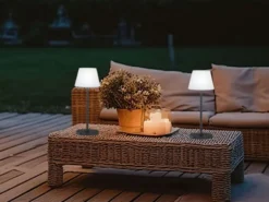 2er SET dimmbare Outdoor Akku Tischlampen ohne Stromkabel - Höhe 38cm
