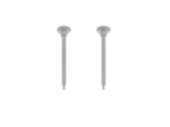 2er SET Distanzhalter Höhe 12,5cm Grau für DUOline Schienensystem