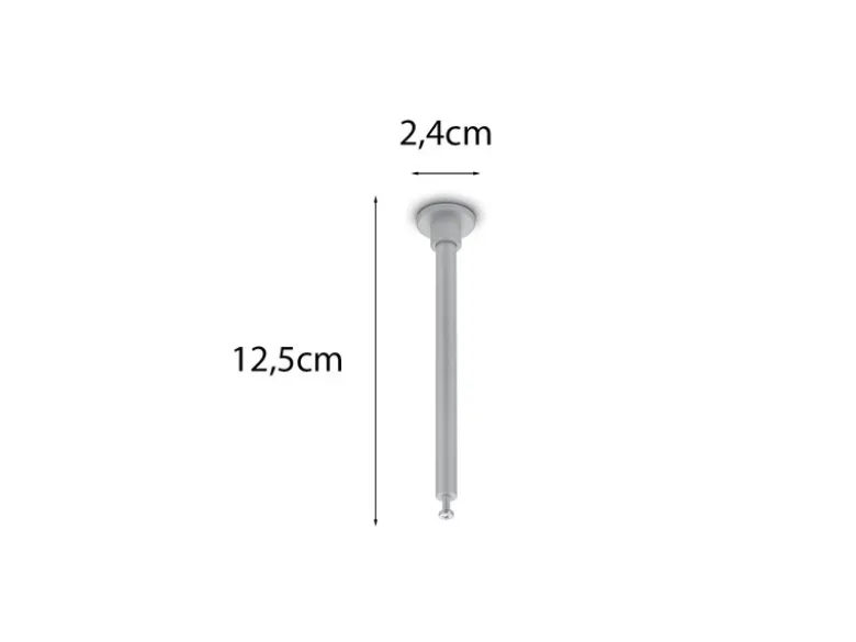 2er SET Distanzhalter Höhe 12,5cm Grau für DUOline Schienensystem
