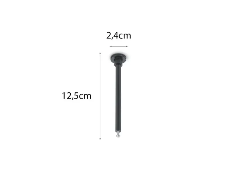 2er SET Distanzhalter Höhe 12,5cm Schwarz für DUOline Schienensystem
