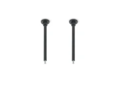 2er SET Distanzhalter Höhe 12,5cm Schwarz für DUOline Schienensystem