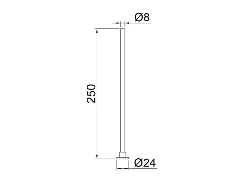2er SET Distanzhalter Höhe 25cm Weiß für DUOline Schienensystem