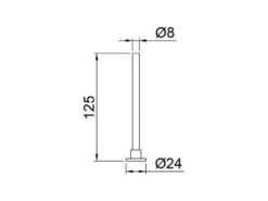 2er SET Distanzhalter Höhe 12,5cm Weiß für DUOline Schienensystem