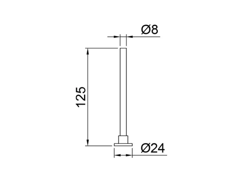 2er SET Distanzhalter Höhe 12,5cm Weiß für DUOline Schienensystem