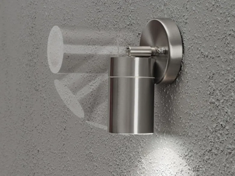 2er-Set Edelstahl Wandspot MODENA, GU10, Höhe 15 cm, IP44