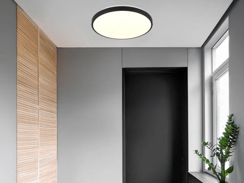 2er SET flache LED Innen Deckenlampen mit Bewegungsmelder Ø 38cm