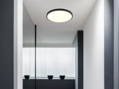 2er SET flache LED Innen Deckenlampen mit Bewegungsmelder Ø 38cm
