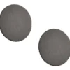 2er SET flache LED Innen Wandleuchten aus Naturschiefer, Ø 20cm