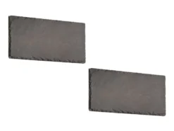 2er SET flache LED Innen Wandleuchten aus Naturschiefer, Breite 25cm