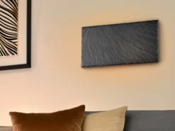2er SET flache LED Innen Wandleuchten aus Naturschiefer, Breite 25cm