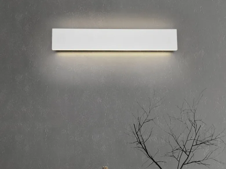 2er Set Flache LED Wandleuchten Up & Down Weiß - 3 Stufen Dimmer, Breite 47cm