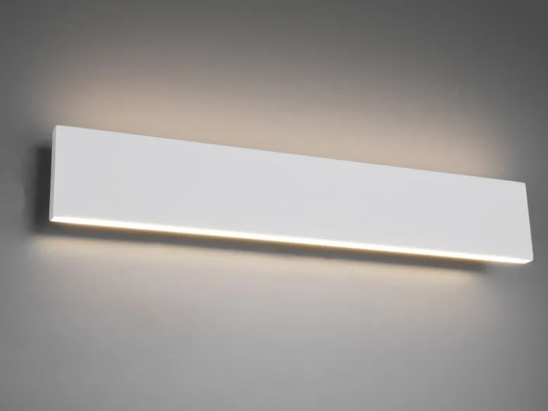 2er Set Flache LED Wandleuchten Up & Down Weiß - 3 Stufen Dimmer, Breite 47cm