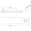 2er Set Flache LED Wandleuchten Up & Down Rostoptik - 3 Stufen Dimmer, B: 28cm