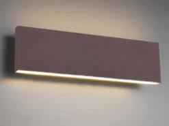 2er Set Flache LED Wandleuchten Up & Down Rostoptik - 3 Stufen Dimmer, B: 28cm