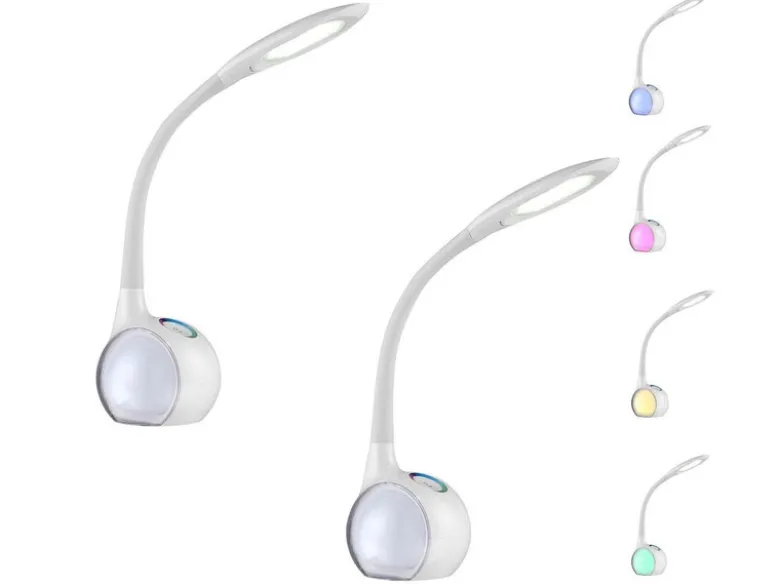 2er Set Flex LED Schreibtischlampen TARRON, Dimmer und Farbwechsel