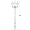 2er-Set grüne Gartenlaterne PARMA aus Aluminium, E27, IP43, H.: 218cm