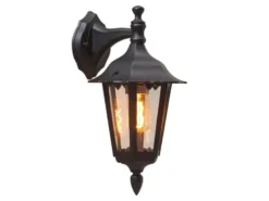 2er-Set hängende Wandleuchten FIRENZE, E27, Aluminium schwarz