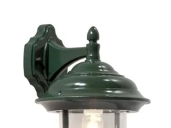 2er-Set hängende Wandleuchten PARMA, Aluminium grün, E27, IP43
