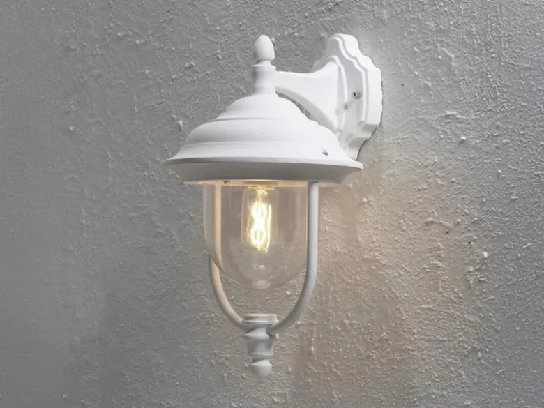 2er-Set hängende Wandleuchten PARMA, Aluminium weiß, E27, IP43