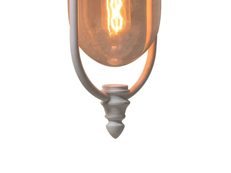 2er-Set hängende Wandleuchten PARMA, Aluminium weiß, E27, IP43