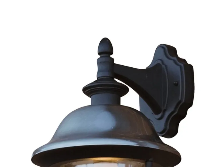2er-Set hängende Wandleuchten PARMA, Edelstahl Lampendach, E27, IP43