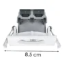 4er SET IP65 LED Deckeneinbaustrahler Weiß eckig, dimmbar, 8,5cm