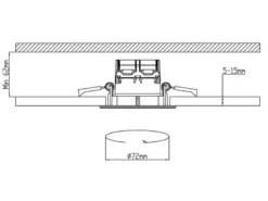4er SET IP65 LED Deckeneinbaustrahler Weiß eckig, dimmbar, 8,5cm