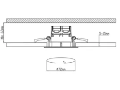 4er SET IP65 LED Deckeneinbaustrahler Silber matt rund, dimmbar, Ø 8,5cm